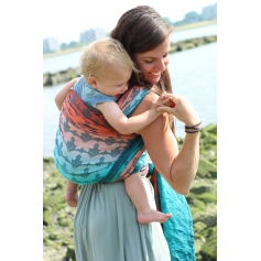 Ring Sling Yaro Butterflies Arctic Sunset Grad Teal Tencel