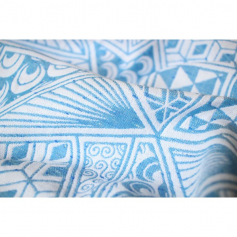 Ring Sling Yaro Geodesic Contra Blue White Wool Tussah