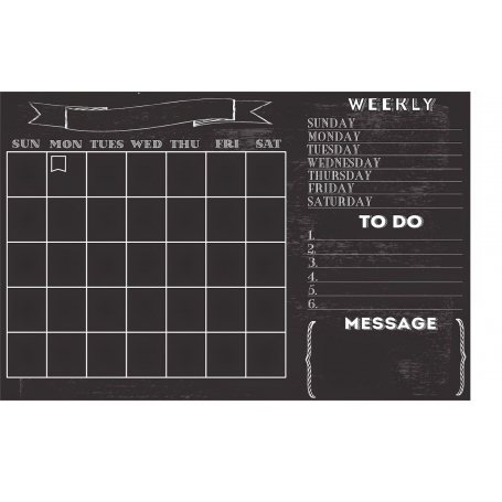 Ardoise Calendrier adhésive noire Jaq Jaq Bird + 4 craies ButterStix