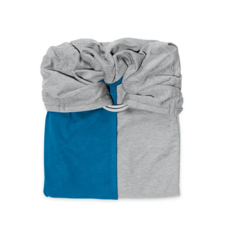 La Petite Echarpe Sans Noeud (PESN) Gris Chiné, Bleu Canard