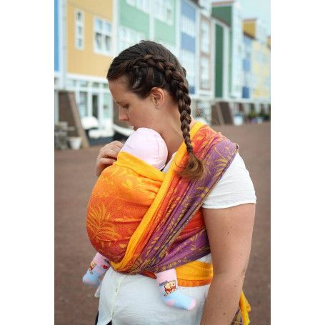 Ring Sling Yaro Tropical Fire Grad Peach Tencel