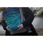 Ring Sling Yaro Dandy Aqua Grad Black Wool Blend
