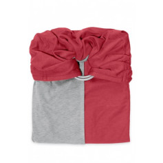 La Petite Echarpe Sans Noeud (PESN) Rouge Grenat Gris Chiné