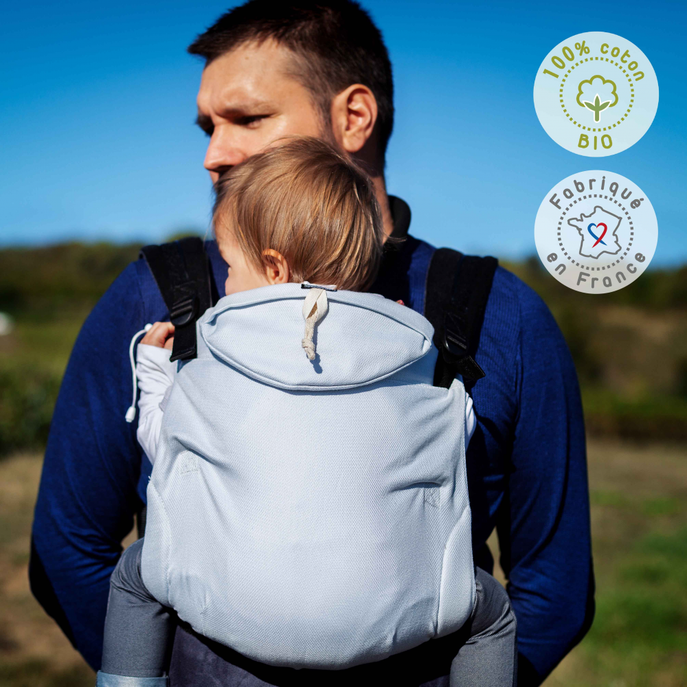 Porte-bébé Physiologique Néobulle Néo Plus V2 - 100% Coton Bio, Fabriqué En France, 3 Mois à 4 Ans