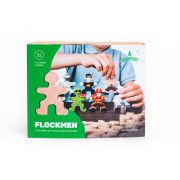 Set de 32 personnages Flockmen en bois naturel + pack autocollants