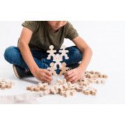Set de 16 personnages Flockmen en bois naturel + pack autocollants
