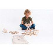 Set de 16 personnages Flockmen en bois naturel + pack autocollants