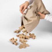 Set de 32 personnages Flockmen en bois naturel + pack autocollants