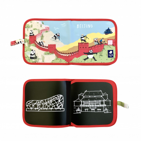 Cahier à craies Cities of Wonder Beijing Jaq Jaq Bird 8 pages réutilisables