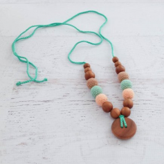 Collier de portage et d'allaitement Kangaroocare Peach Mint and Beige