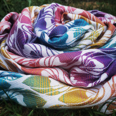Ring Sling Yaro La Fleur Trinity Caribbean Rainbow Cupro Tencel Linen