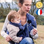 Sling Neo'Sling Bleu Fregate Coton bio de Neobulle
