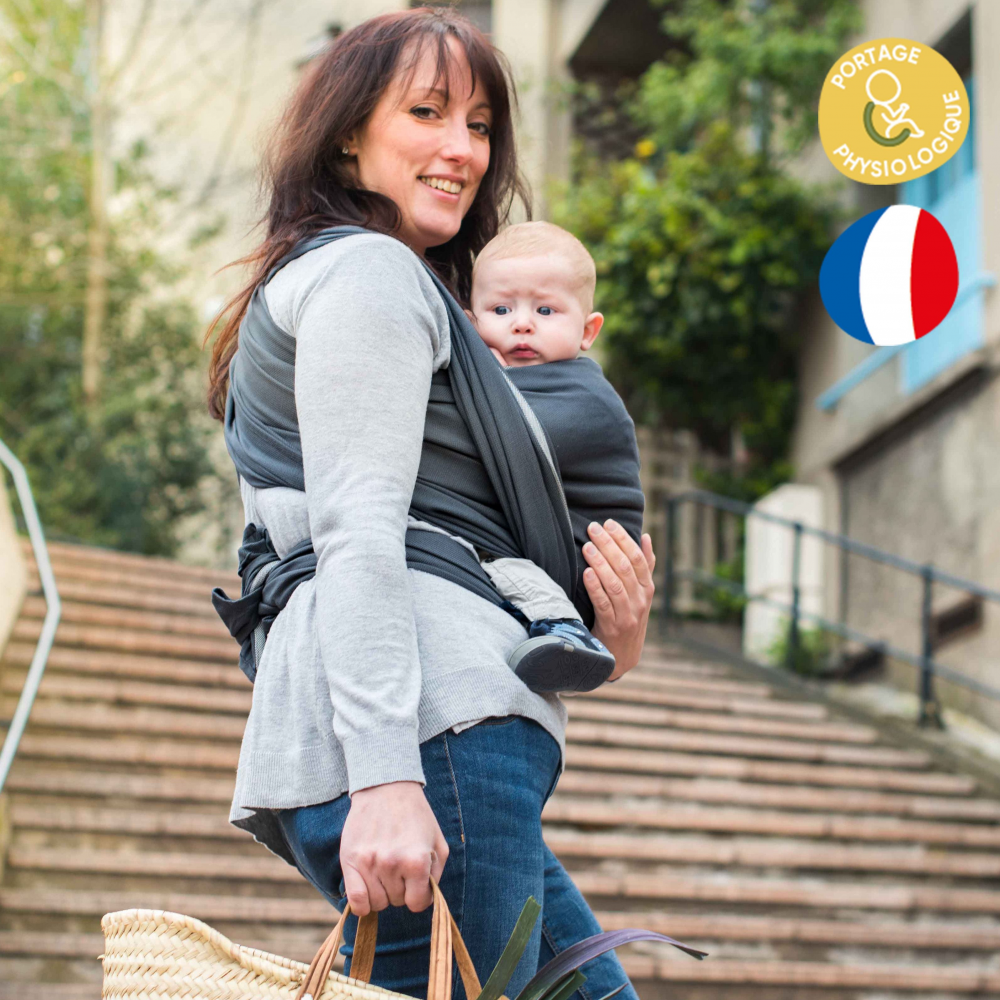 Écharpe de portage - porte bébé en coton biologique - BB Sling