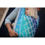 Echarpe de portage Yaro Elephants Aqua Grad Bamboo