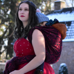 Ring Sling Yaro Roses Duo Red Black Glam