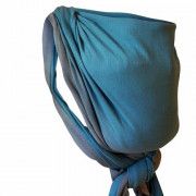 Écharpe de portage Leo Turquoise / Gris par Storchenwiege