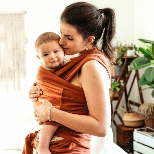 Echarpe de portage en coton bio perle : Porte bébés, écharpes de