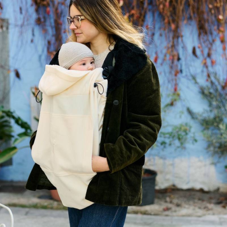 Couverture De Portage 3 En 1 K-Poncho - Compatible Porte-bébé, Siège Auto Et Poussette - Doublure Peluche - Imperméable
