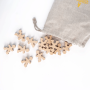 Lot de 50 Mini personnages Flockmen en bois naturel