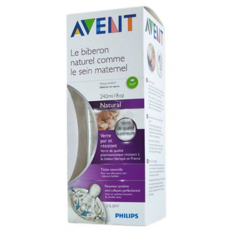 Biberon Avent Natural verre 240ml