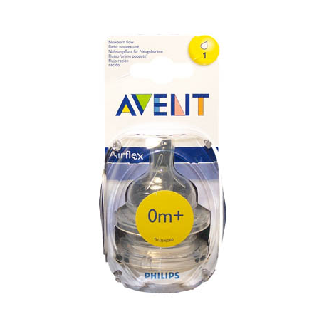 Lot de 2 tétines Classic 0 mois+ (débit nouveau-né) Philips AVENT