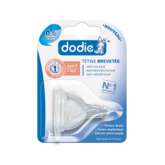 Lot de 2 tétines Dodie débit 1 (lent)