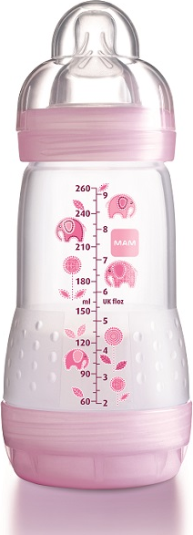 Mam Biberon 2mois+ Rose/Ivoire - 2 Biberons 260ml - Pharmacie en ligne