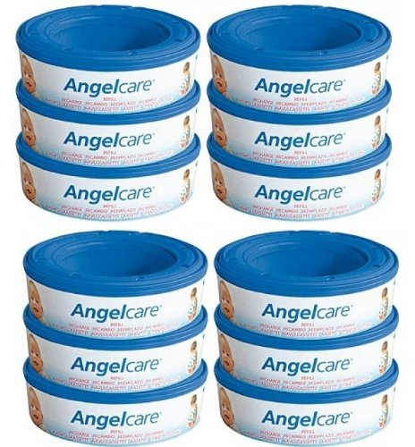 Méga Pack de 12 recharges pour poubelle à couche Angelcare - Poubelle à  couches et recharges Angelcare ACMEGAPACK12 - Bébéluga