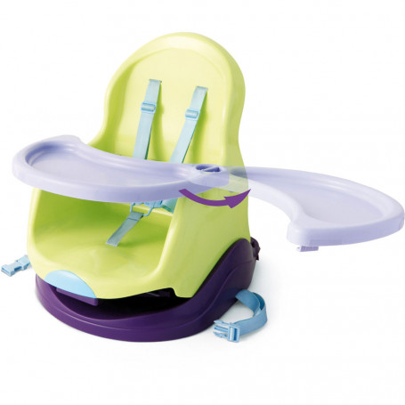 Rehausseurs bébé avec plateau de couleur Vert / Prune