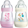 Lot de 2 biberons MAM anti-colique 160ml Africa Rose - Blanc