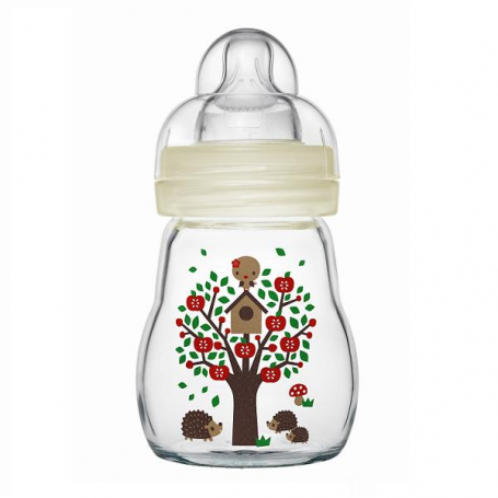 Biberon MAM en verre décoré 170ml