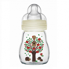 Biberon MAM en verre décoré 170ml