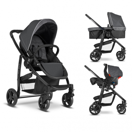 Poussette Trio Evo Charcoal de Graco - Definitive Graco 1826251 - Bébéluga