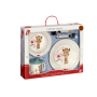 Mon coffret repas Sophie la girafe mélaminé Rose (version Kiwi)