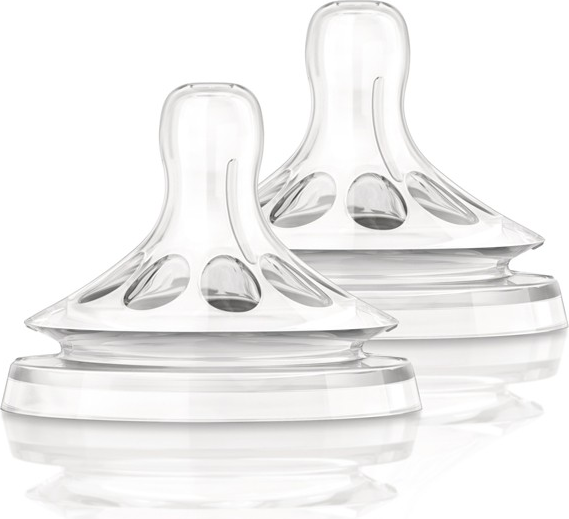 Philips Avent Lot de 2 tétines pour biberons Natural débit nouveau-né pour  les bébés de 0 mois et + (Modèle SCF040/27) : : Bébé et  Puériculture