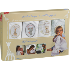 Set de 4 langes Sophie la Girafe