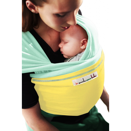 Écharpe de portage Originale JPMBB Vert d'eau, Citron