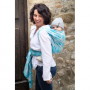 Echarpe de portage Jacquard Labyrinthe Turquoise de Neobulle