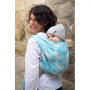 Echarpe de portage Jacquard Labyrinthe Turquoise de Neobulle