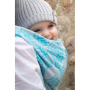 Echarpe de portage Jacquard Labyrinthe Turquoise de Neobulle