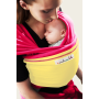 Écharpe de portage JPMBB Originale Fuschia, poche Citron