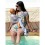 Porte-bébé sling Sukkiri Gris avec étoiles blanches