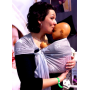 Porte-bébé sling Sukkiri Gris avec étoiles blanches