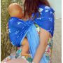 Porte-bébé sling Sukkiri Bleu avec étoiles blanches