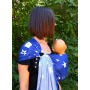 Porte-bébé sling Sukkiri Bleu avec étoiles blanches