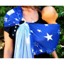 Porte-bébé sling Sukkiri Bleu avec étoiles blanches