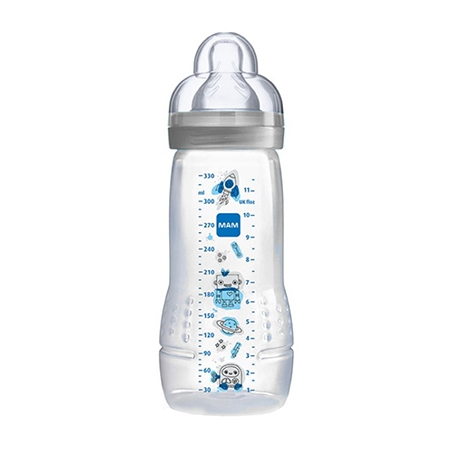 Biberon MAM 330ml Gris Décoré