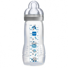 Biberon MAM 330ml Gris Décoré