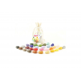 Sachet de 32 Crayon Rocks dans son sachet de transport en coton écru