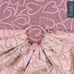Ring Sling Sparkling Coeurs Roses de Fidella